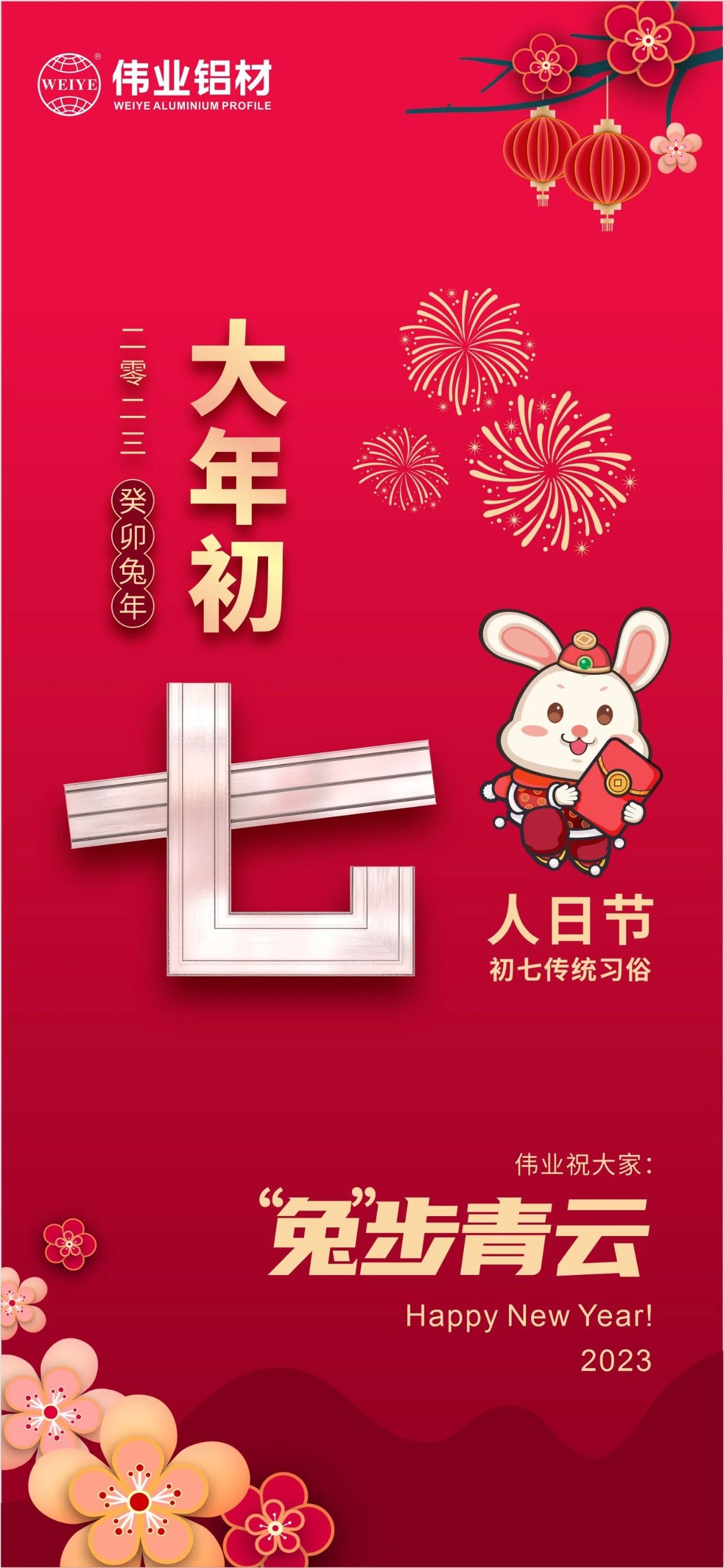 大年头七·人日节｜威廉希尔祝您“兔”步青云！